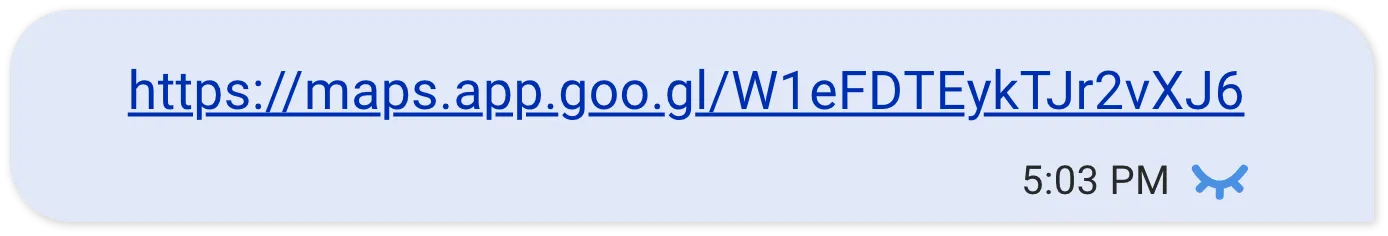 Sent icon - blue closed eye