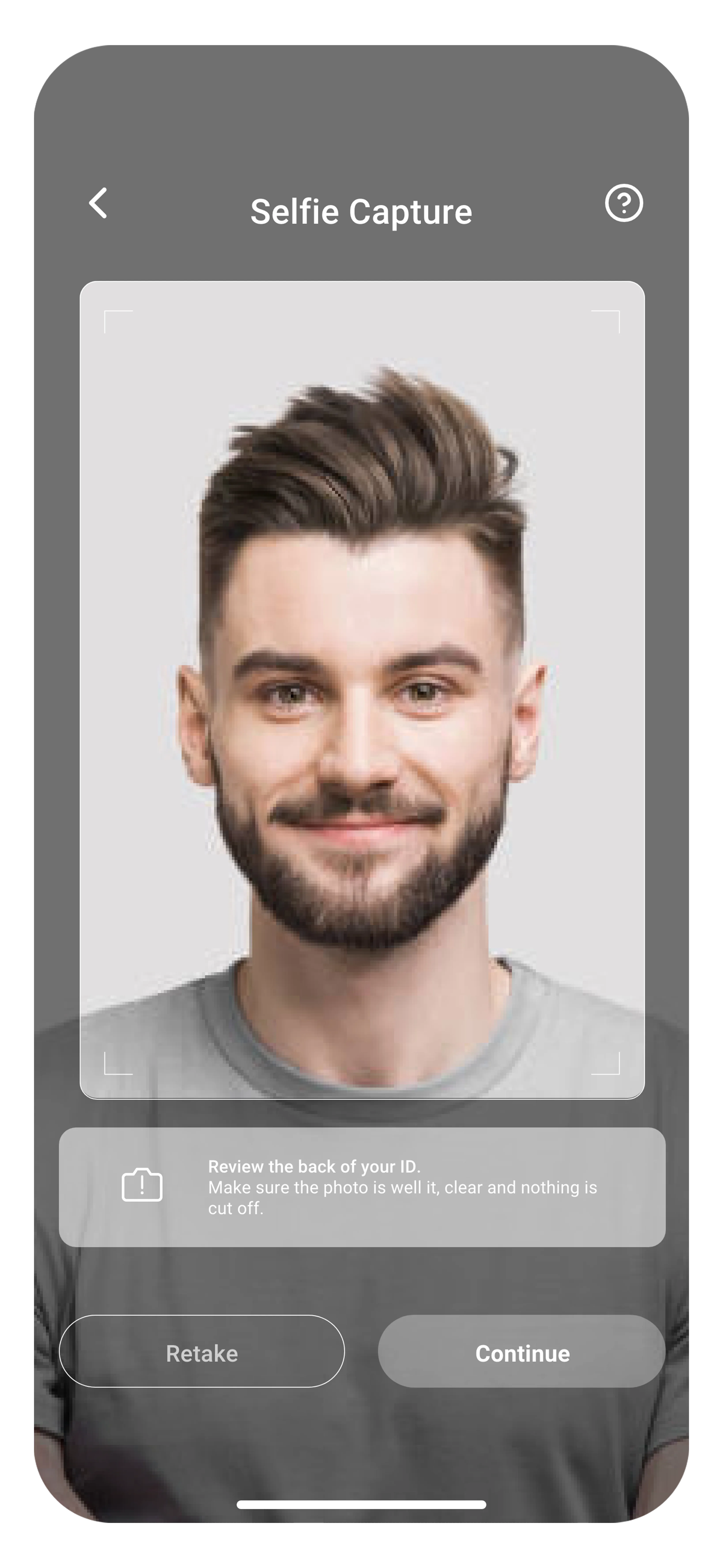 Selfie capture for face recognition